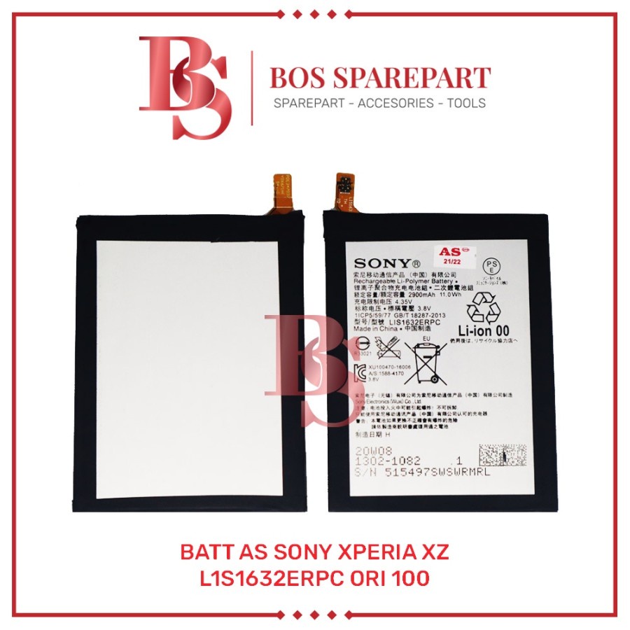 BATTERY AS SONY XPERIA XZ / L1S1632ERPC ORI 100 / BATERAI / BATRE