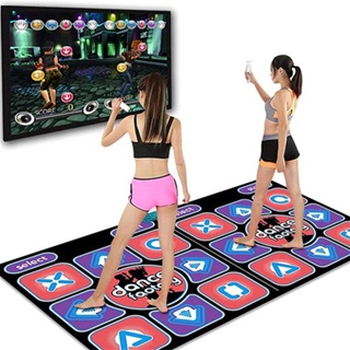 Double Dancing Mat Wireless TV dengan 2 Game Controller Dancing Pads dengan Remote Controller