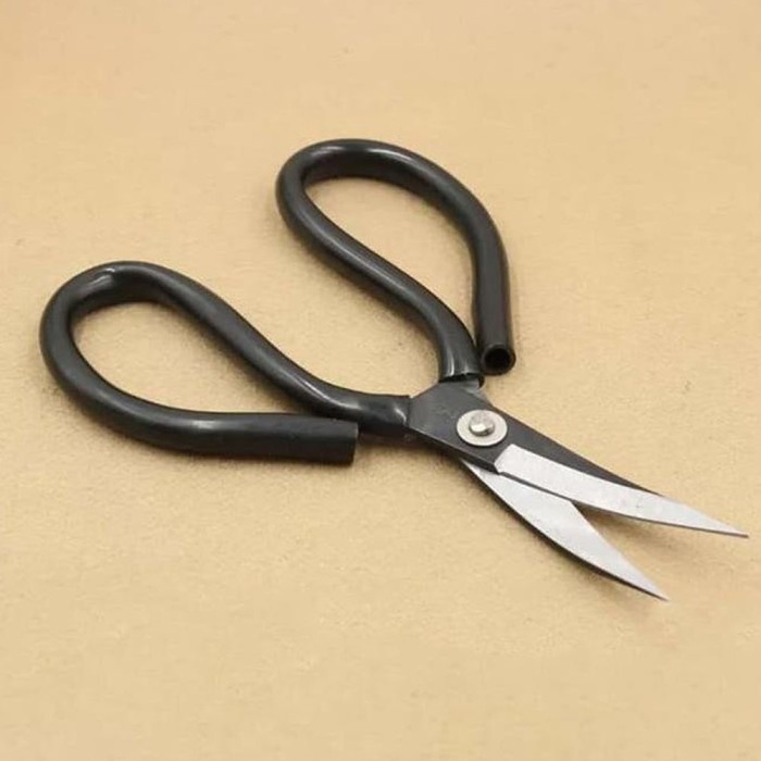 

Berkualitas Gunting Bengkok Kabel Benang Tekstil Jahit Craft Kain Katun Kertas Promo
