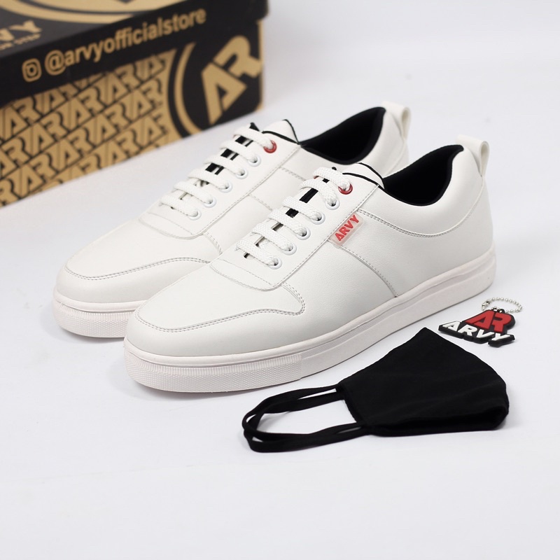 Sepatu sneakers casual pria arvy 01 || sepatu casual pria sneakers pria putih sepatu casual putih te