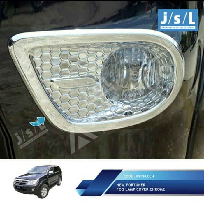 [COD] Toyota Fortuner 2008-2012 Cover Foglamp Chrome / Perlengkapan Variasi Mobil Murah / Aksesoris 