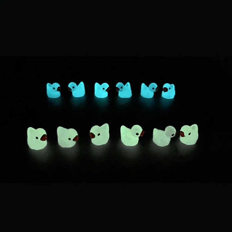 20 Pcs Miniatur Bebek Bahan Resin Luminous Glow In The Dark Untuk Dekorasi Taman