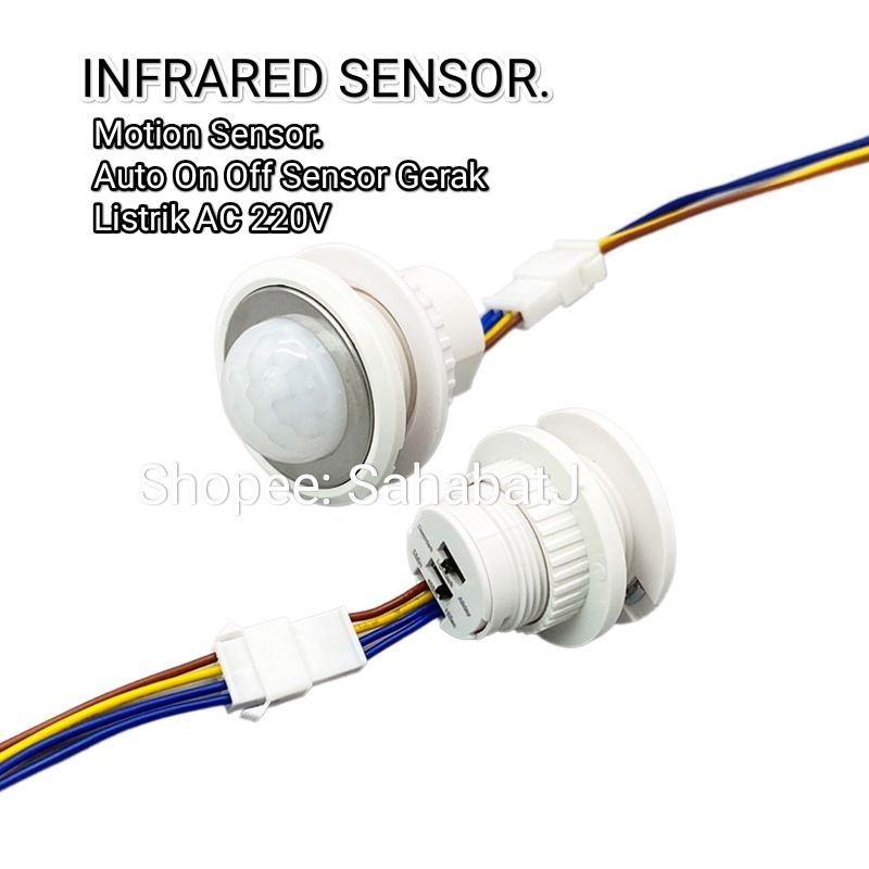 Saklar Otomatis Sensor Gerak Motion PIR Detector AC 220V Auto On OFF Infrared sensor 220 Volt