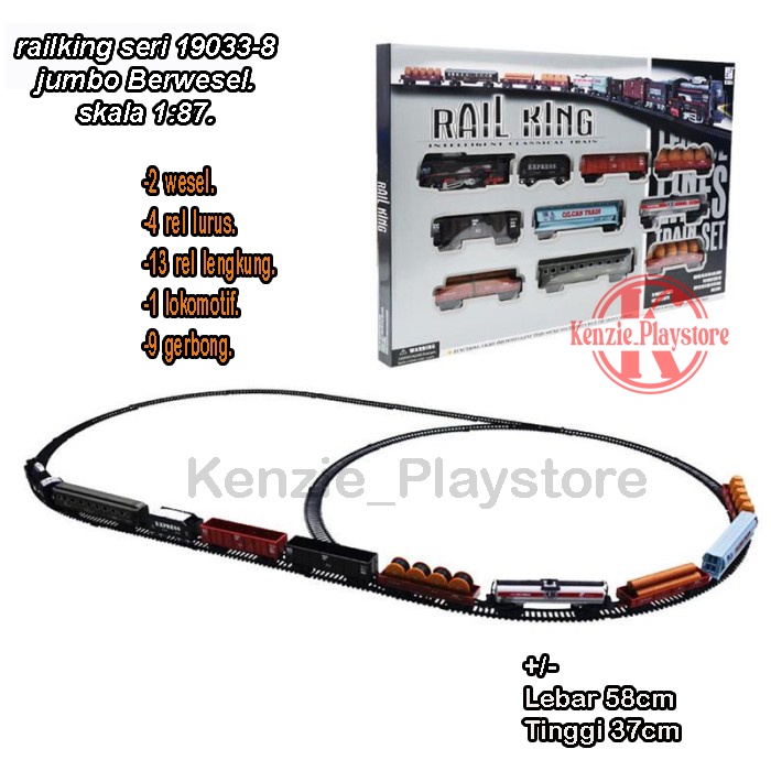 Miniatur Kereta Api Rail King Jumbo Berwesel 112 cm 19033-8 Premium