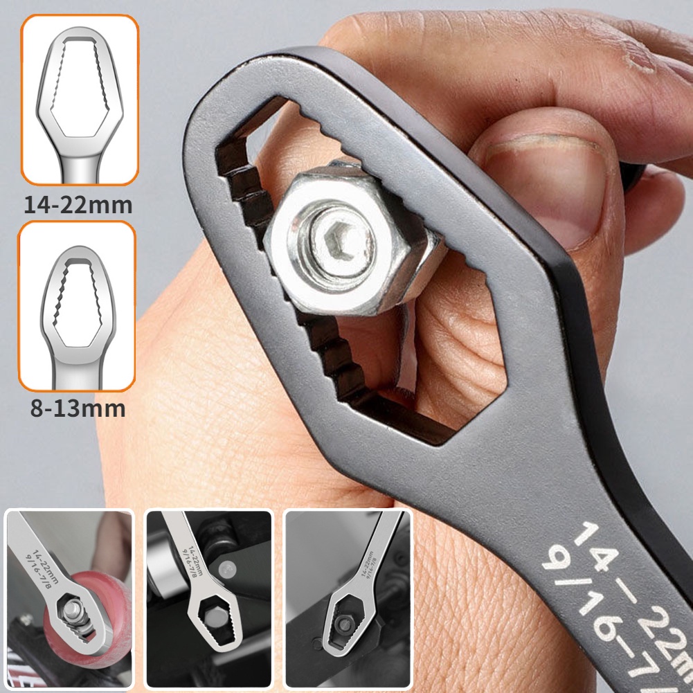Kunci Ring Multifungsi 8-22mm / Universal Double Head Wrench / Adjustable Kunci Pas Ring