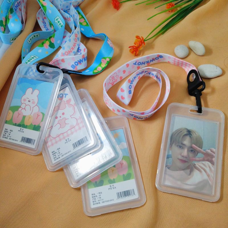

ID CARD HOLDER MIKA TRANSPARAN / TALI NAMETAG ID CARD TERMURAH