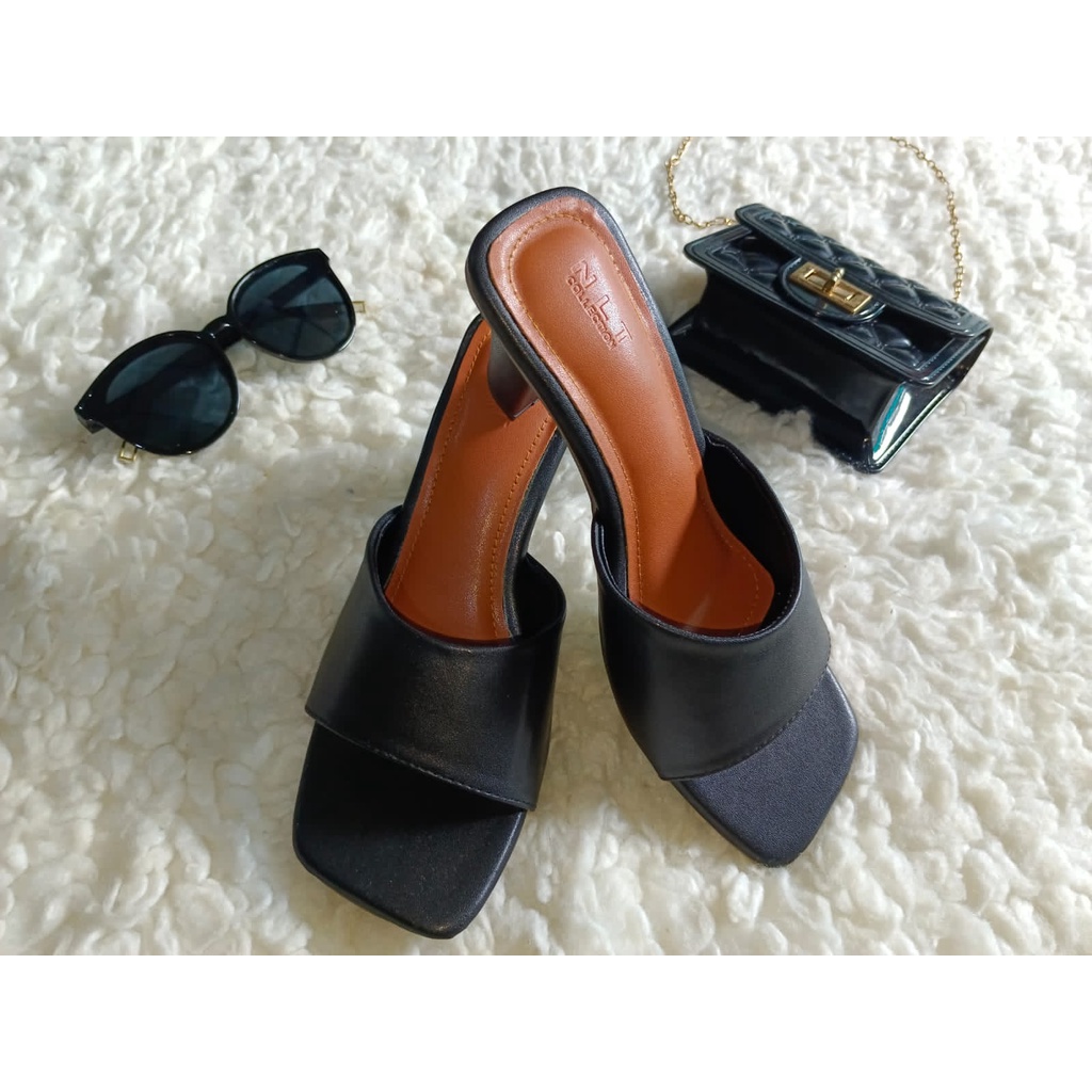 High Heels big size Wanita Premium Hak 7cm CHOCOLA