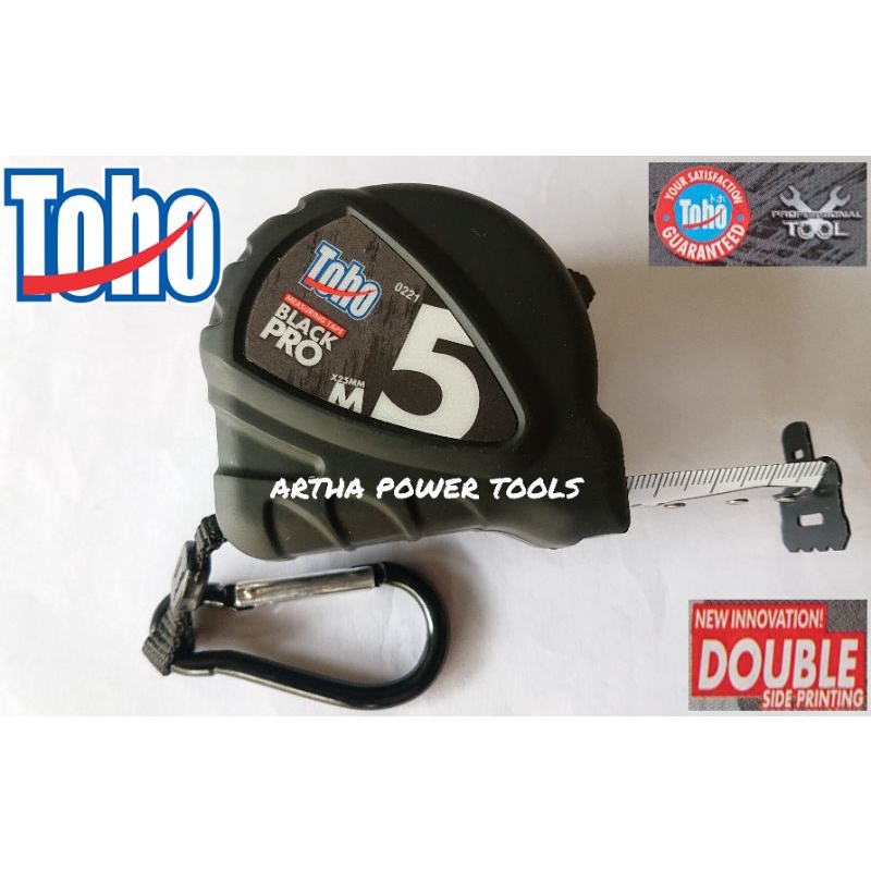 Meteran tangan TERBAIK/meteran toho blackpro 5 mtr originally toho Japan