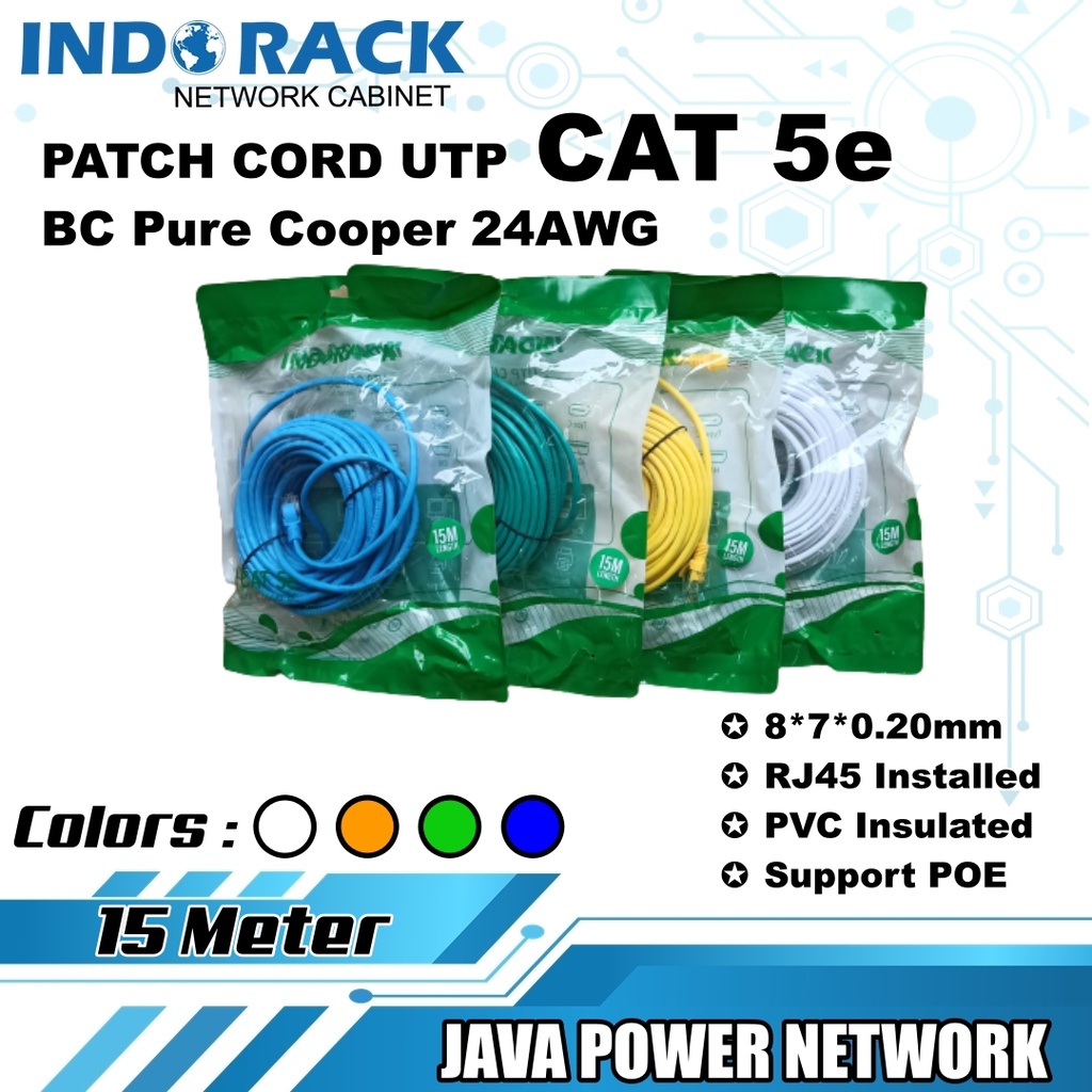 Jual Patch Cord Utp Cat E Indorack Kabel Lan Cat E Meter Shopee Indonesia