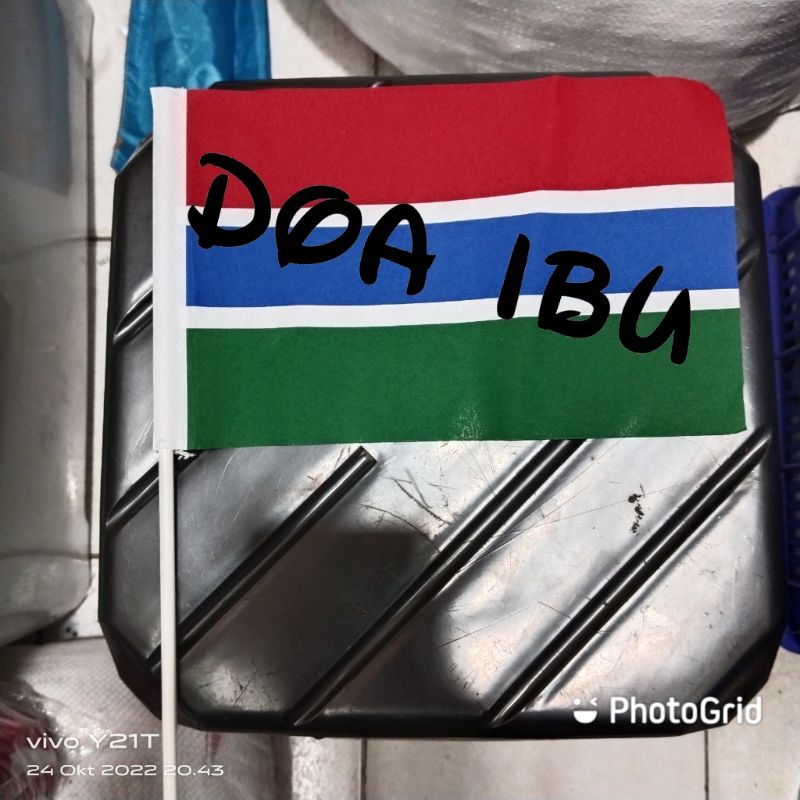 

best seller bendera tangan bendera stik GAMBIA ready stock