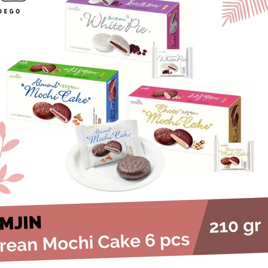 

Recommended SAMJIN White Pie Red Bean Almond and Choco Korean Mochi Rice Cake 6pcs;