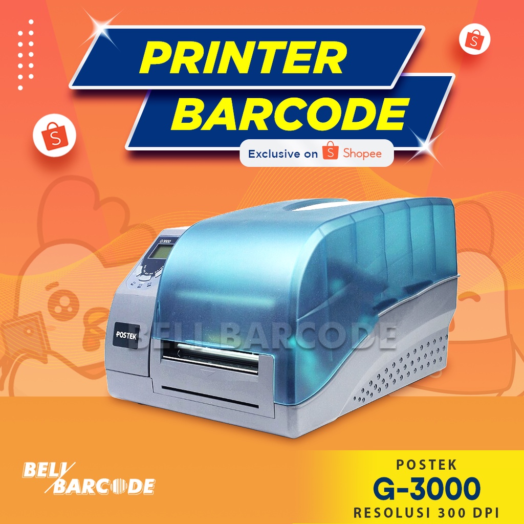 POSTEK G3000 PRINTER BARCODE DIRECT THERMAL TRANSFER 300 DPI USB LAN SERIAL