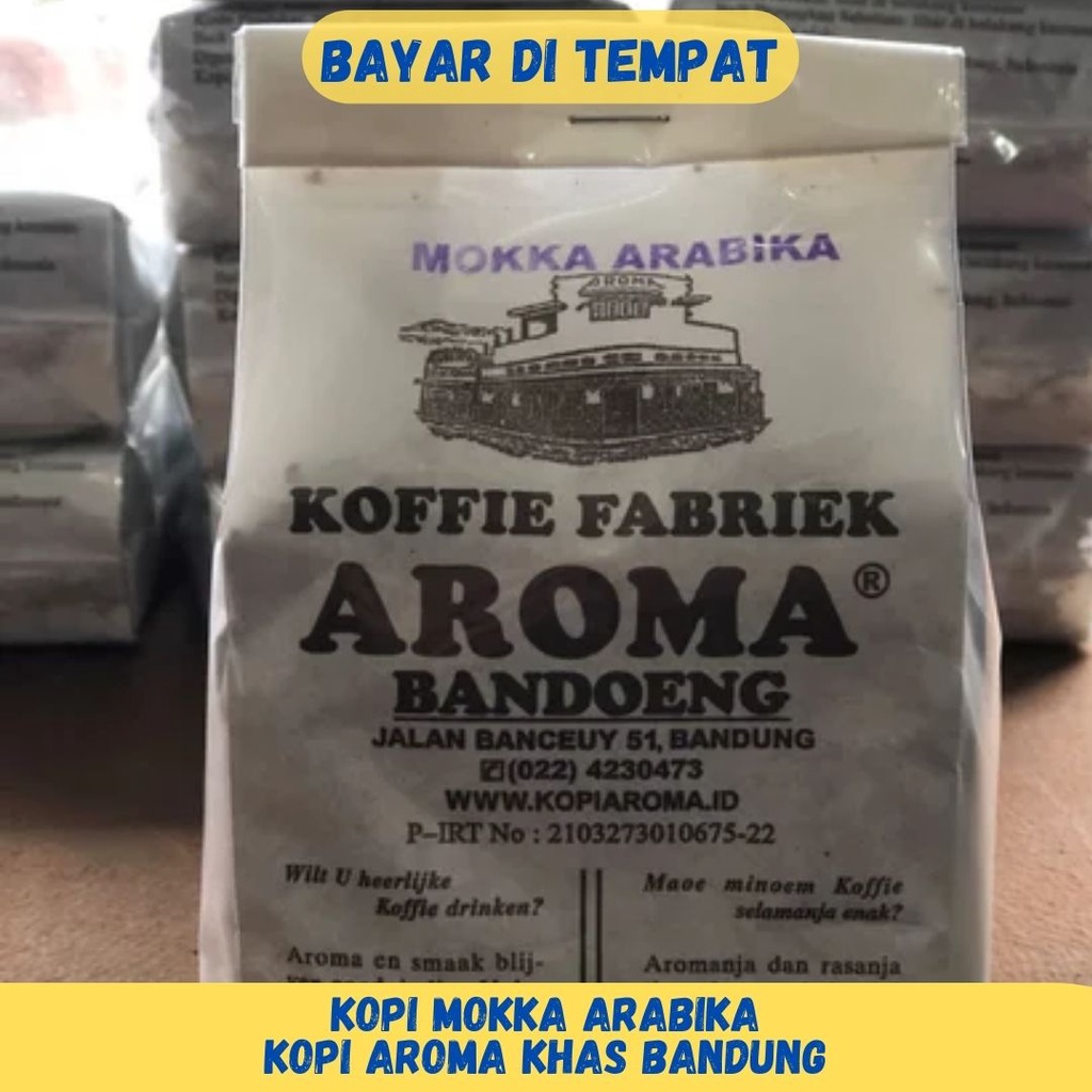 

KOPI AROMA MOKKA ARABIKA MERK KOFFIE FABRIEK AROMA ASLI BANDUNG 250gr