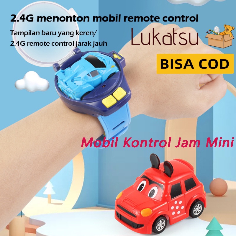 Jam Tangan Anak + Mobil Remot Control Menonton Mainan Jam Tangan Balap Mobil
