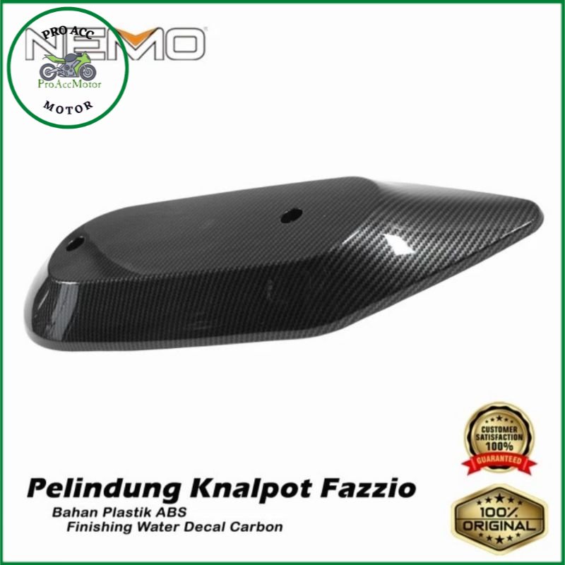 Cover Tutup Knalpot Carbon Yamaha FAZZIO Carbon Nemo (bisa cod)