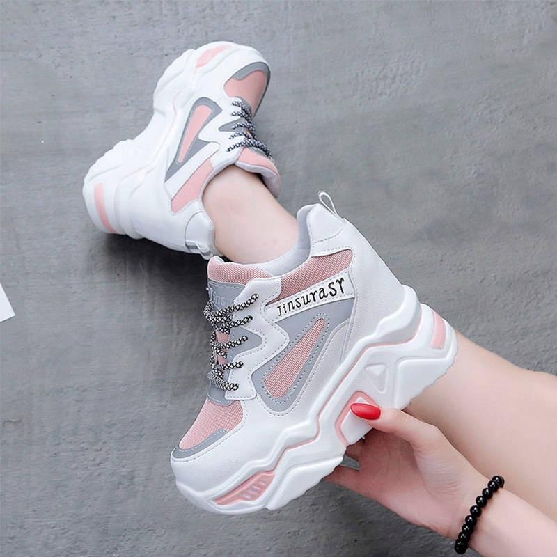 Sepatu Tinggi Wanita Terbaru Sneaker Cewek Import Korean Fashion Sneakers Shoes Casual Trend Import SP-212