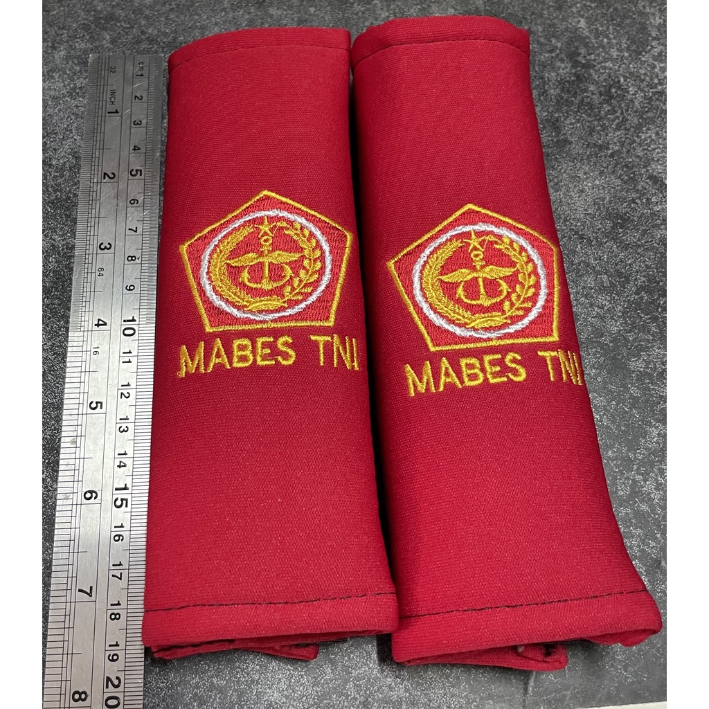 Sarung Seatbelt Mabes TNI (Merah) - Cover Seatbelt TNI