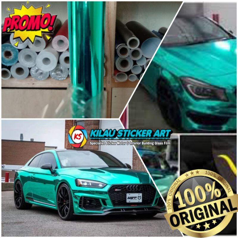 Sticker scotlet infinity metalik crom HIJAU TOSKA Sticker scotlet motor dan mobil
