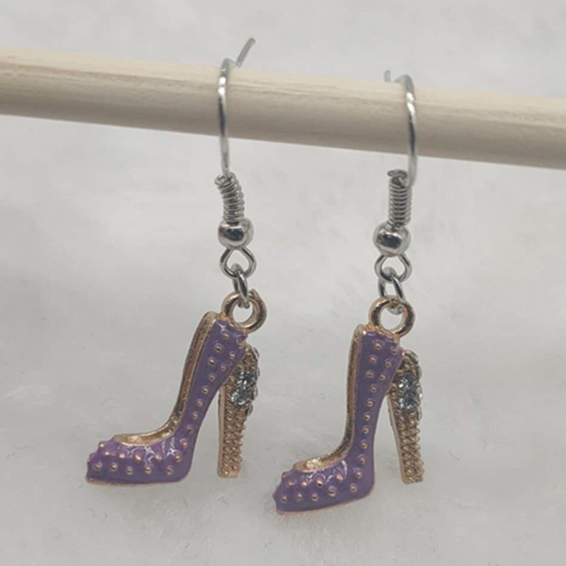 Anting Tusuk Bentuk Sepatu high Heels Lucu Untuk Wanita