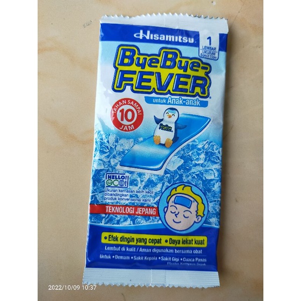 byebye fever 1lembar untuk bayi/untuk anak