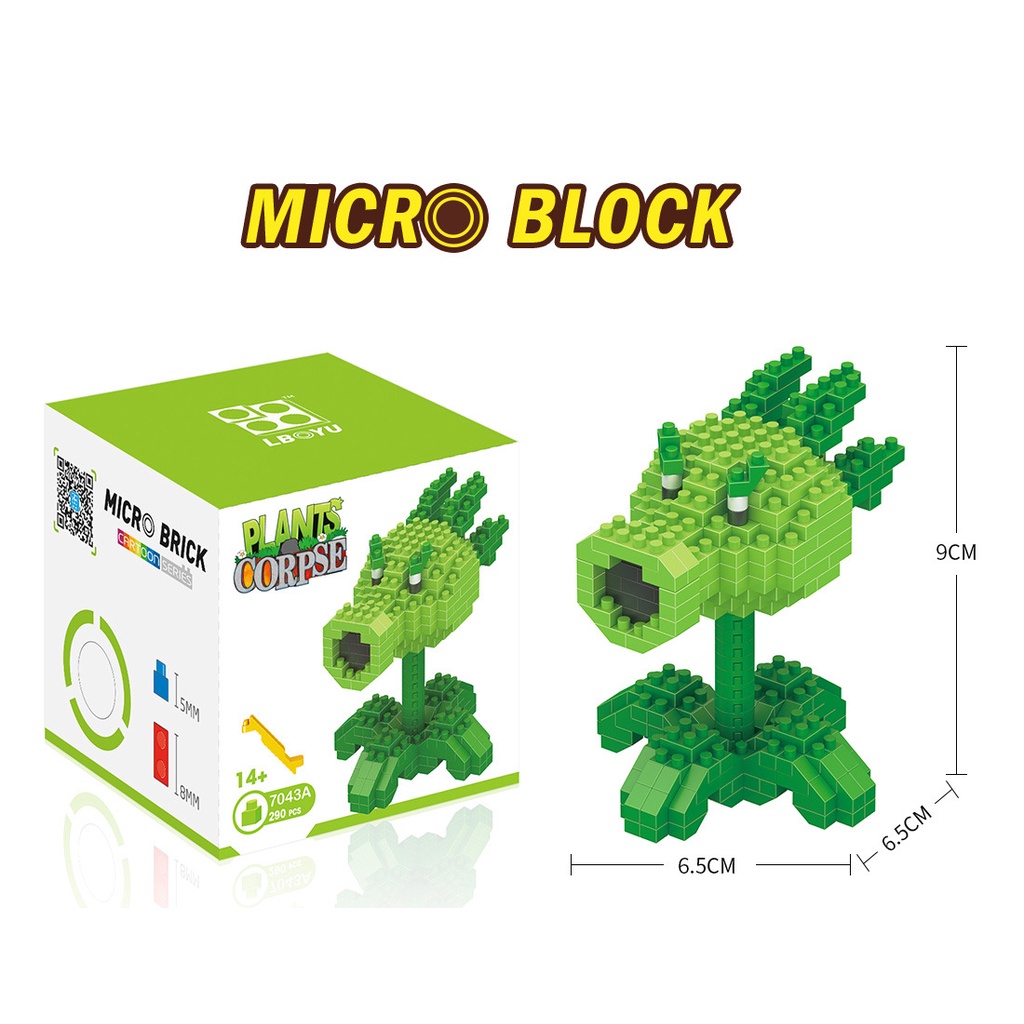 PVZ building block toy set for children