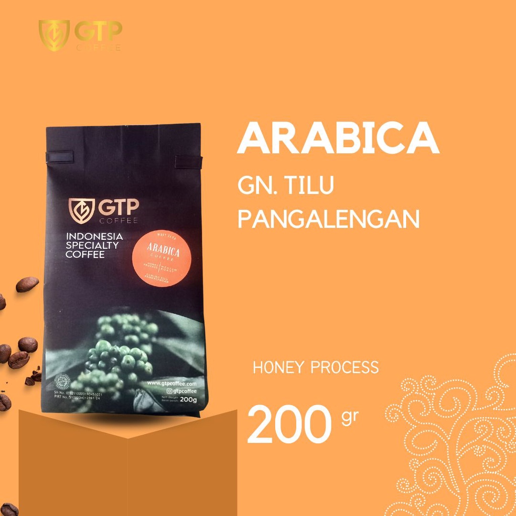 

Kopi Arabica Honey Biji Bubuk GTP Coffee 200gr