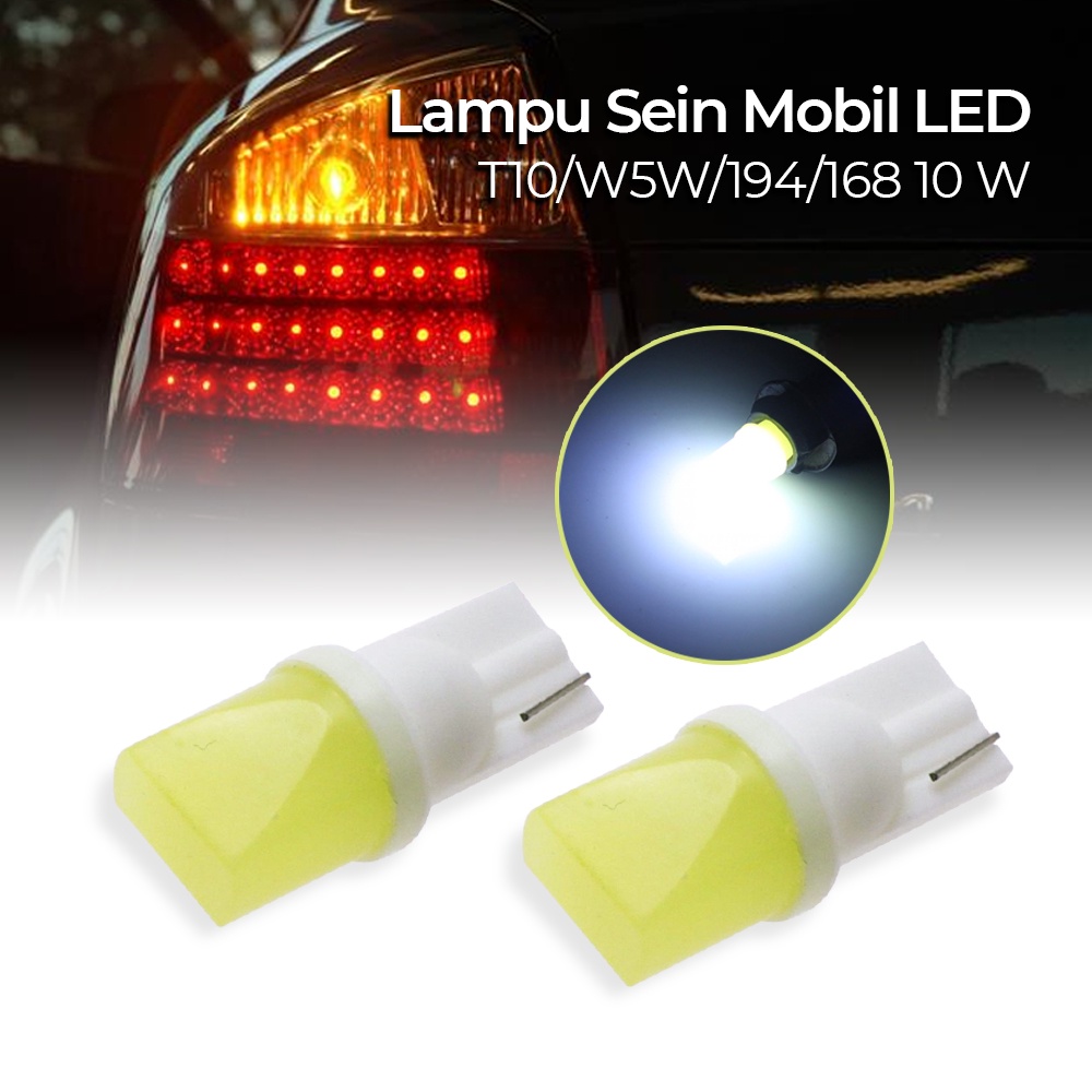 Lampu Sein Mobil LED T10W5W194168 10W 2PCS - OMRS6HWH White