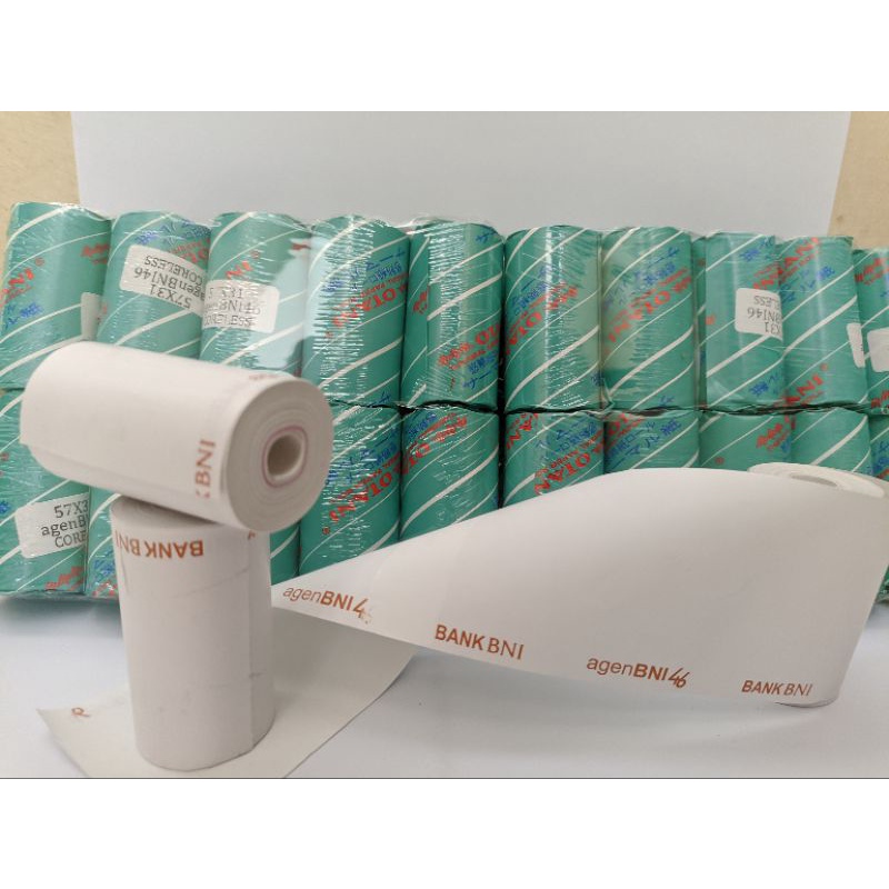 KERTAS STRUK THERMAL 57×31 LOGO BNI EDC PRINTER BLUETOOTH