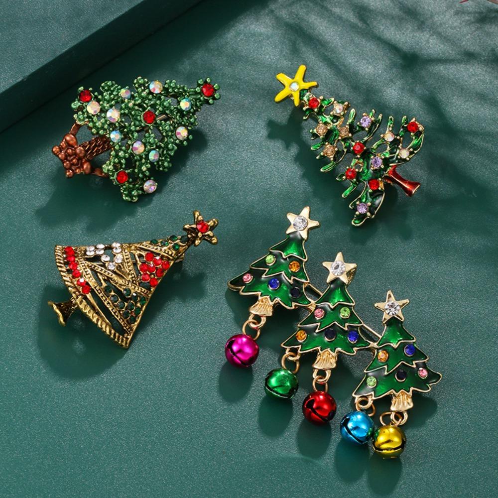 Mxbeauty Bros Natal Enamel Mewah Trendi Lencana Santa Claus Snowman Garland Gaya Korea Bros Pin