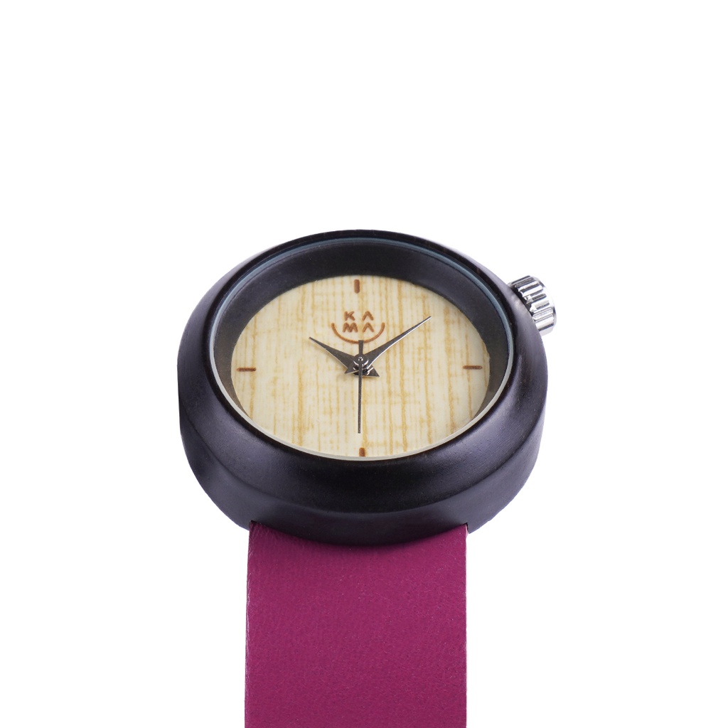 Kama Watch Jam Tangan Kayu Sonokeling Dial Putih