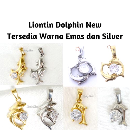 Liontin Titanium Anti Karat Liontin Tanpa Kalung Titanium Model Terbaru Dolphin Lumba - Lovelybutik