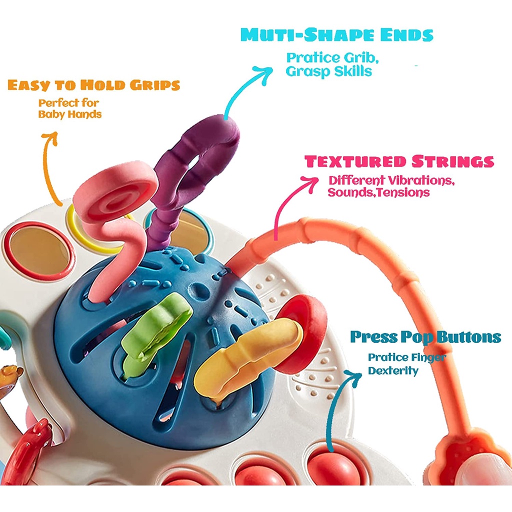 Mainan Edukasi Bayi 0-12 Bulan Bahan Silikon Untuk Travel