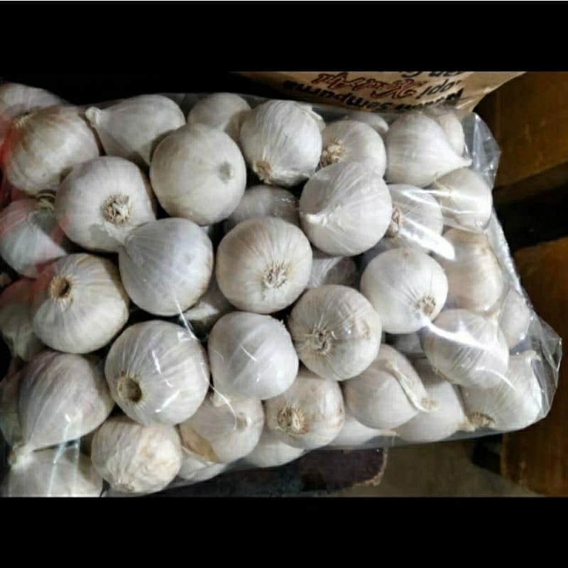 

bawang putih tunggal 1kg/lanang free packing dus baru