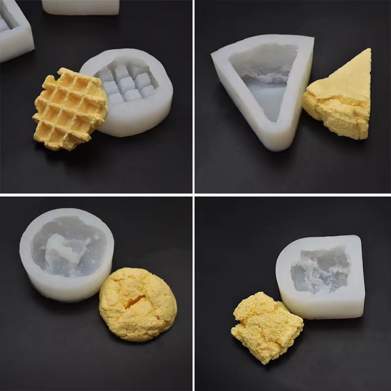 Candle and Wax Melts Silicone Mold Mould / Cetakan Oreo , Waffle , Waffer , Cake , Candy, Roti Cetakan Lilin Leleh bentuk Hati Cetakan Resin Cetakan Coklat Es Batu Sabun Hotdog Croisant Sandwich