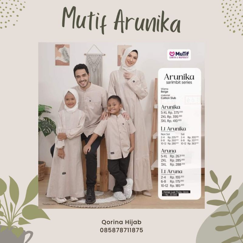 Mutif Arunika / Mutif Sarimbit / Mutif Terbaru / Sarimbit kekinian / Sarimbit 2023