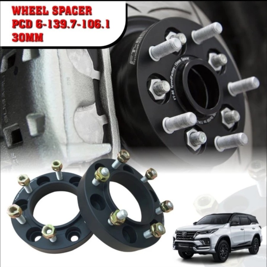 WHEEL SPACER ADAPTOR VELG ALUMUNIUM TOYOTA FORTUNER 30MM