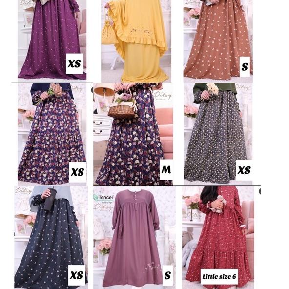 NIGHTGOWN DASTER DITSY edisi OKTOBER 2022 (twyla navy XS, twyla navy M, Rainbow chocolate S, Sunflow
