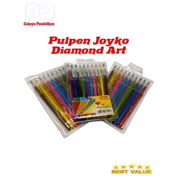 

Pulpen Gel Joyko Diamond Art 12 Warna
