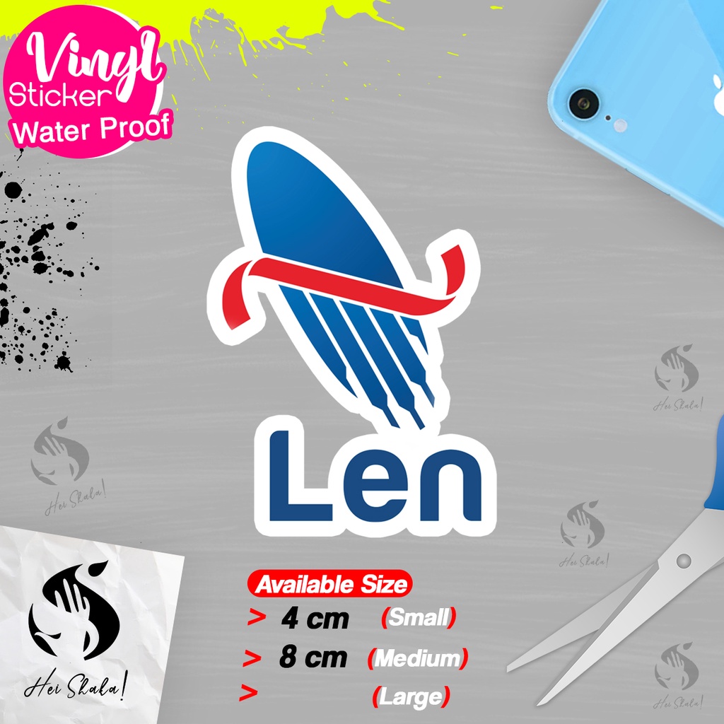 

Stiker Len Industri Sticker Logo Perusahaan BUMN Bahan Vinyl Anti Air