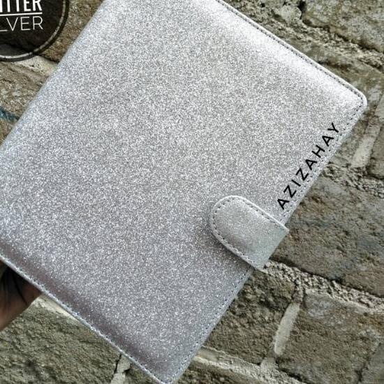 

FREE ONGKIR!BINDER READY GLITTER SILVER A5 (20 RING) (Deffect)|KD2