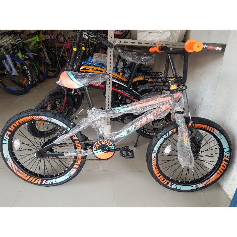 Sepeda BMX 20 inch VELION ( BAN JUMBO 3.0 ) ( Warna Orange )