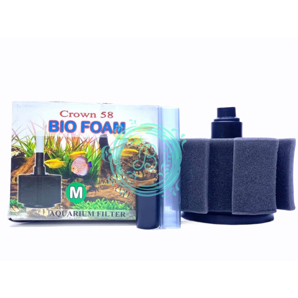 Crown 58 Bio Foam M Medium Ukuran Sedang Biofoam Breeding Filter Bio Filter Sponge Filter Aquarium