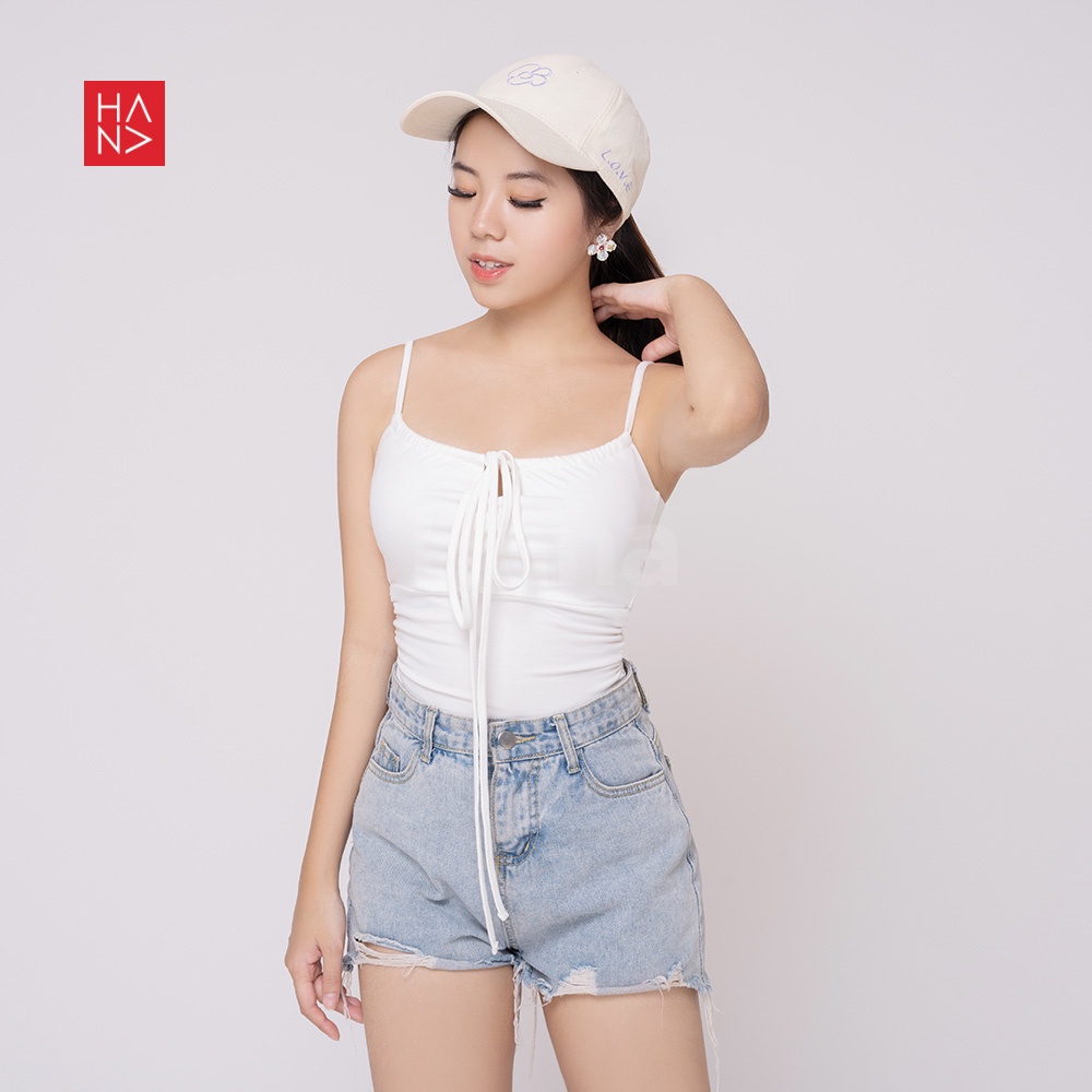 HanaFashion JKT - Eloise Cross Crop Tank Top Atasan Wanita  -  TT138