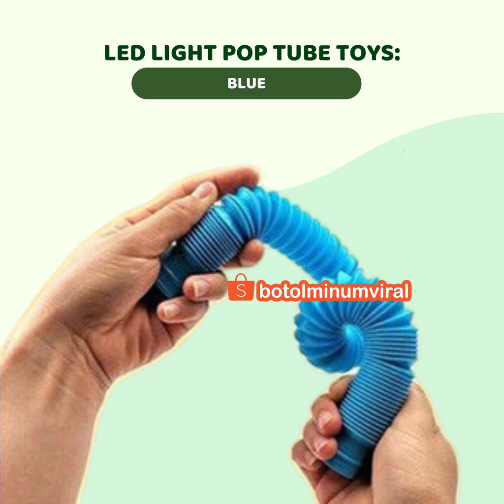 Mainan Viral Light Pop Tube LED 3 Tipe Lampu Warna Warni Fidget Toys