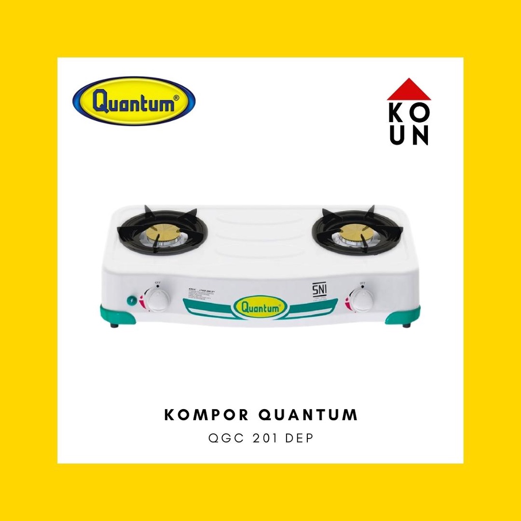 (COD READY) KOMPOR QUANTUM QGC-201 DEP / QGC 201 DEP / QGC 201DEP / KOMPOR GAS 2 TUNGU PEMATIK ELEKT
