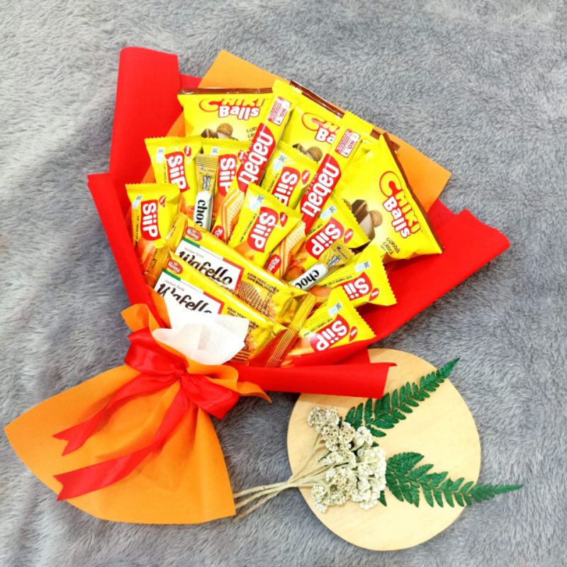 buket SNACK/bukEt kopi/Buket Kuning/ buket laki /Bouquet wisuda/ buket murah/anniversary/ulang tahun