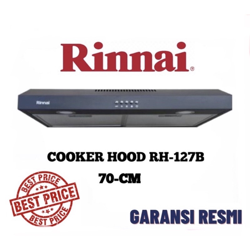 [ Rinnai ] Cooker Hood / Penghisap Asap Dapur Rinnai RH 126B / 126SS - 60 Cm ( Free BUBBLE 1 Lapis)