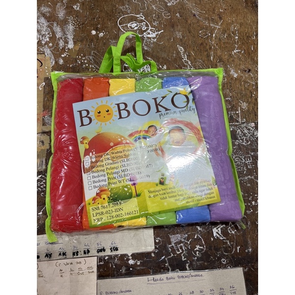 (3pcs) bedong bayi boboko pelangi rainbow 90x110