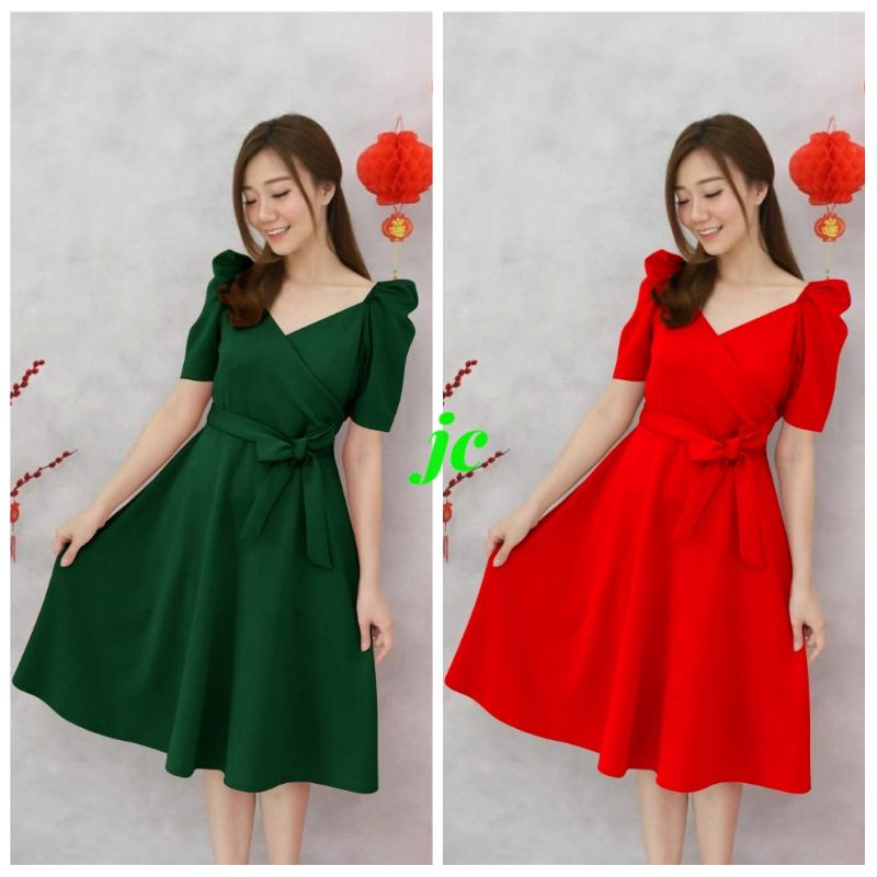 JCMP - 8118 Zora Dress Scuba / Dress Wanita Casual / Dress Wanita Korean Terbaru