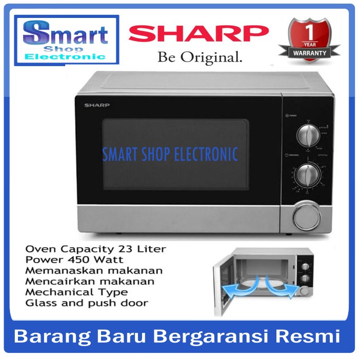 Microwave Oven Sharp R-21D0(S)In / R21D0 (S)In 450 Watt 23 Liter